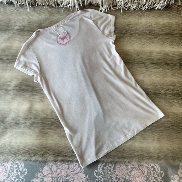 y2k PINK VICTORIA’S SECRET White Yellowjackets GA Tech Short Sleeve Sleep Shirt - Picture 10 of 10